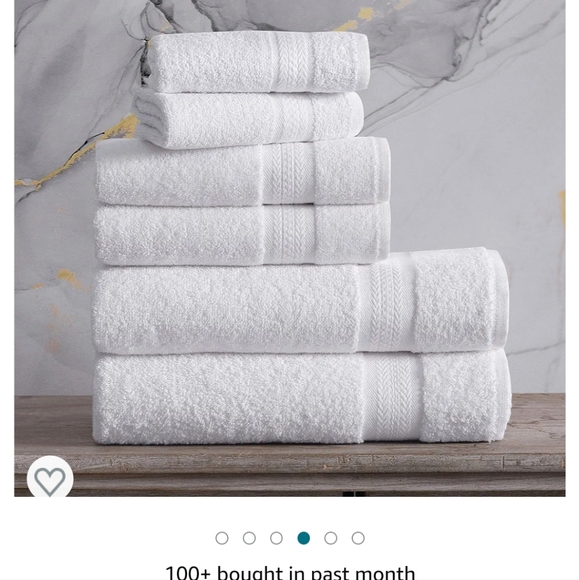 6 Piece Towel Set, 2 Bath Towels 2 Hand Towels 2 Washcloths, Soft and Ab… - Picture 1 of 6